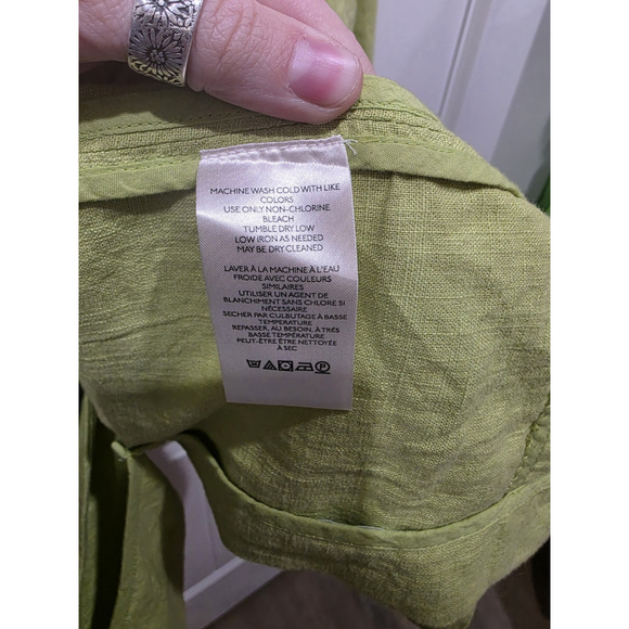 FREE PEOPLE Good Lookin' Minimalistic One Button Linen Blazer Size 6 - Picture 11 of 11